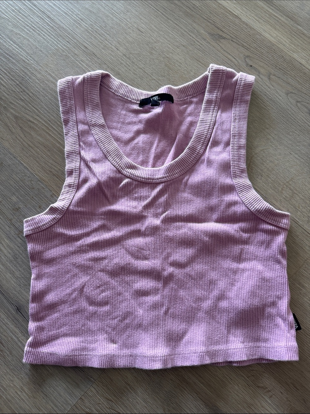 Vans Light Pink Ribbed Crop Tank